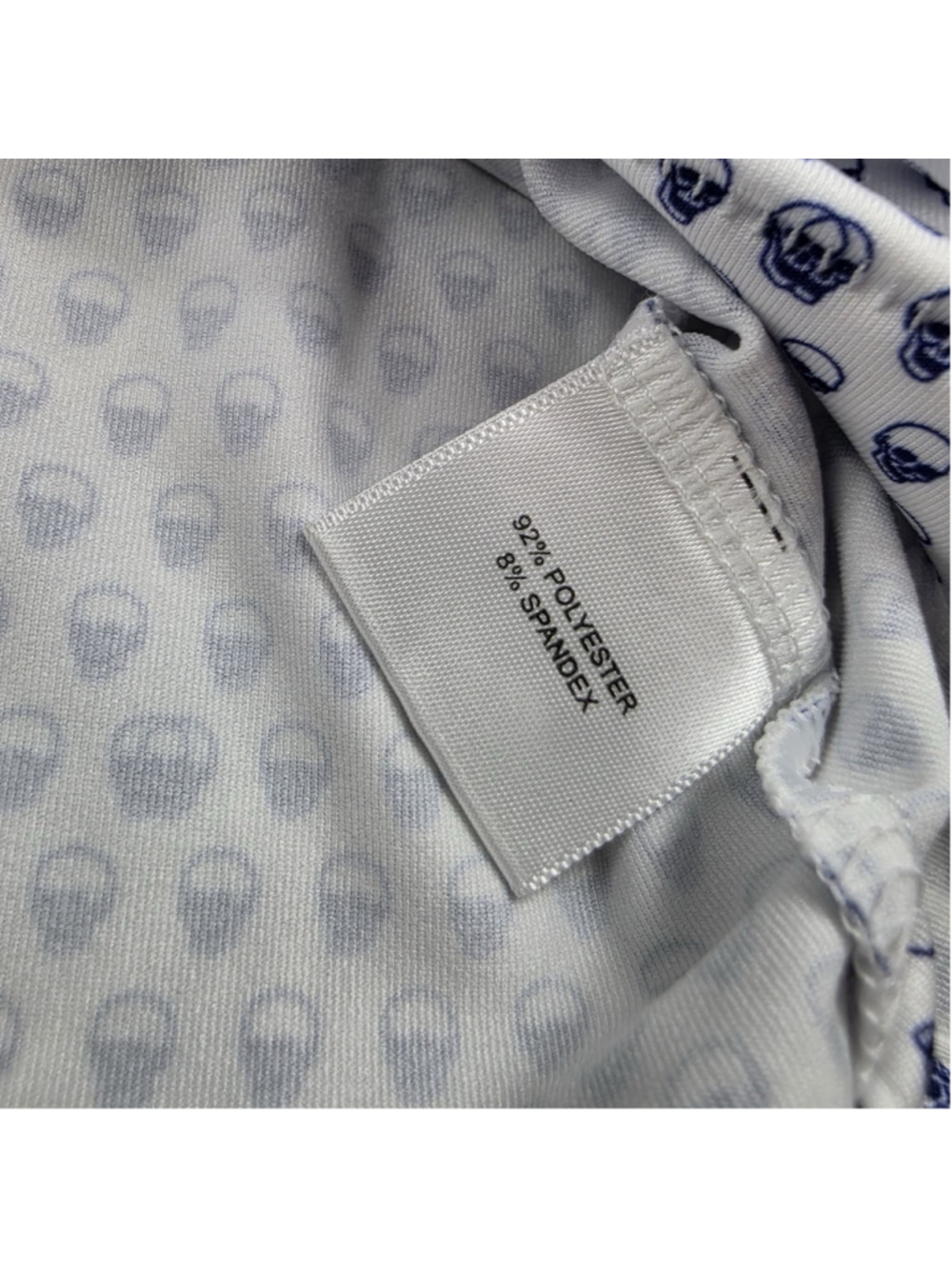 Peter Millar Summer Comfort Skull Print Golf Polo Fairmount CC Mens Medium - Picture 5 of 8
